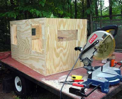 Building a dog box for Beagles.